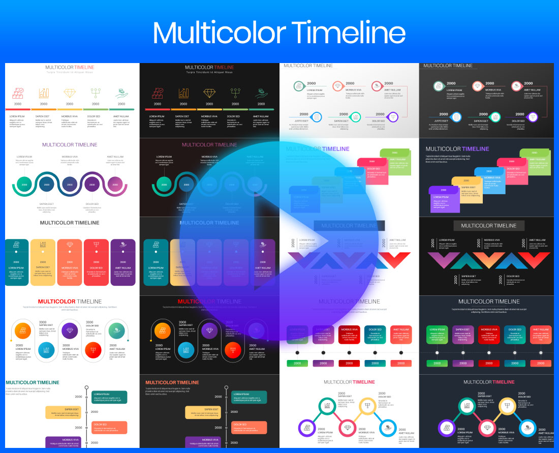 Multicolor Timeline Power Slide Review: The Ultimate Digital Animation Slides Cloud Library